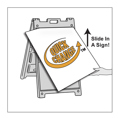 A-FRAME SIGN WITH EASY CHANGE COROPLAST